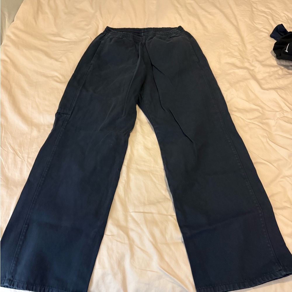 Yeezy Gap Navy Blue Wide-Leg Pants